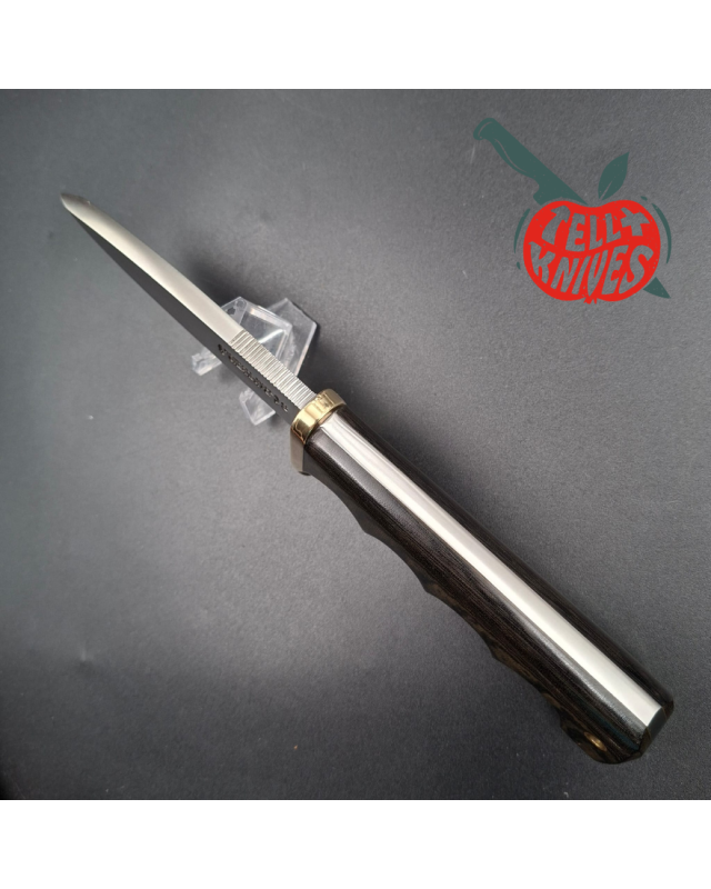 Randall Made Knives Vintage 80ies Model Fireman Special forged stainless steel green micarta four fingers grip handle