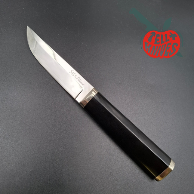 Cold Steel SISU VG-1 SAN MAI III steel SEKI Japan miror finish blade steel black micarta handle brown leather sheath