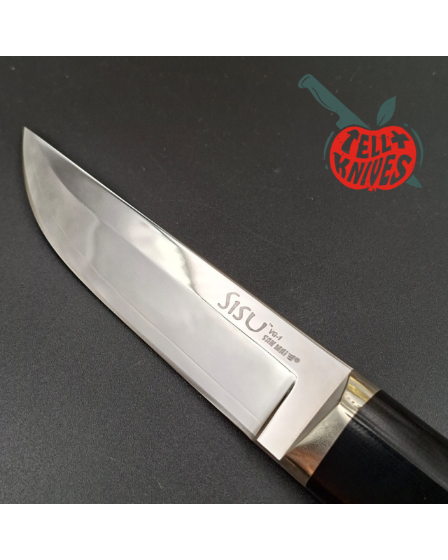 Cold Steel SISU VG-1 SAN MAI III steel SEKI Japan miror finish blade steel black micarta handle brown leather sheath