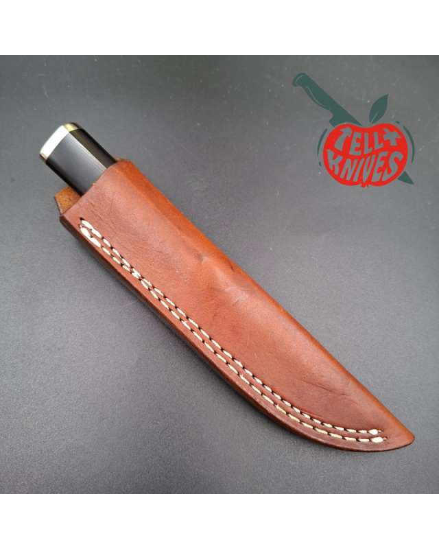 Cold Steel SISU VG-1 SAN MAI III steel SEKI Japan miror finish blade steel black micarta handle brown leather sheath