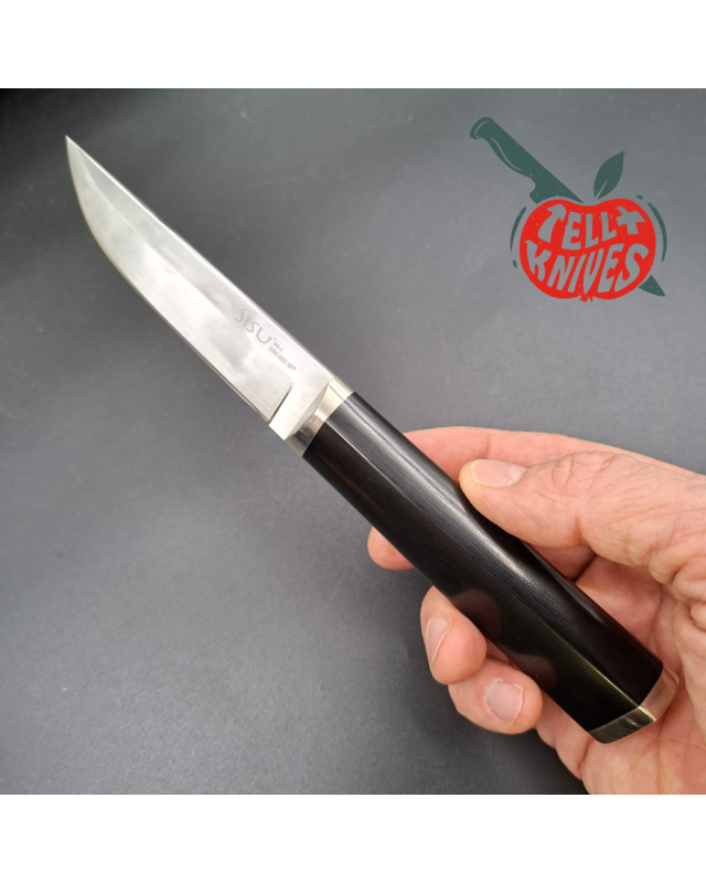 Cold Steel SISU VG-1 SAN MAI III steel SEKI Japan miror finish blade steel black micarta handle brown leather sheath