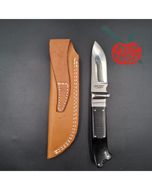 Cold Steel Pendleton Custom Classic Fixed Blade VG-1 SAN MAI black micarta handle brown leather sheath with box