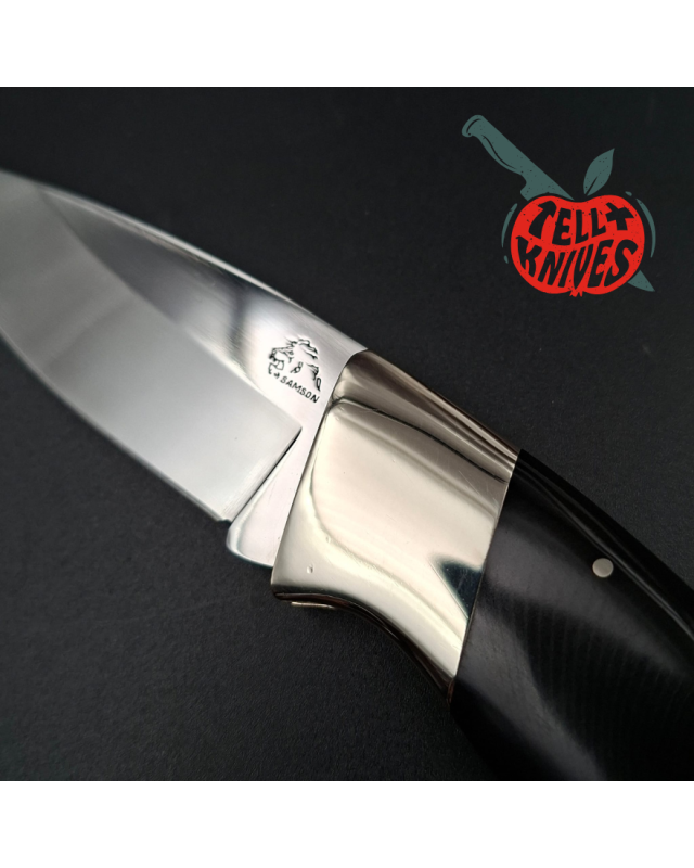 BENCHMADE Pacific Cutlery JODY SAMSON Folding Knife Model 910 stainless steel mirror finish blade black micarta handle