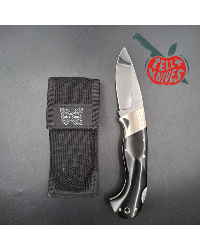 BENCHMADE Pacific Cutlery JODY SAMSON Folding Knife Model 910 stainless steel mirror finish blade black micarta handle