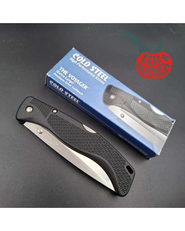 Cold Steel Voyager Tanto XL 1st Gen AUS-6A stainless steel black zytel handle with box 34XT