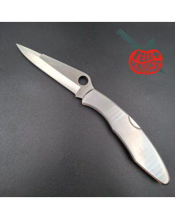 Spyderco 1994 Police GIN-1 stainless steel SEKI Japan polished stainless handle C07