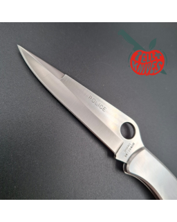 Spyderco 1994 Police GIN-1 stainless steel SEKI Japan polished stainless handle C07