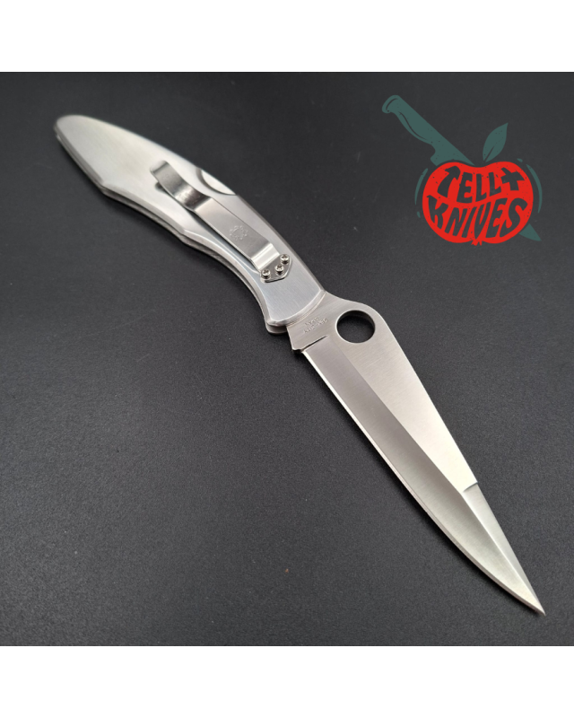 Spyderco 1994 Police GIN-1 stainless steel SEKI Japan polished stainless handle C07