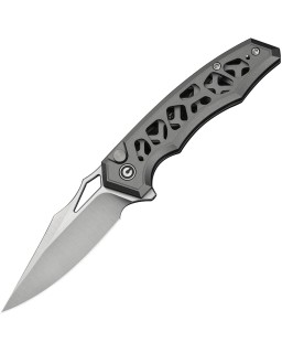 Civivi Anaaki Button Lock Folding Knife Nitro V Black Aluminium Handle