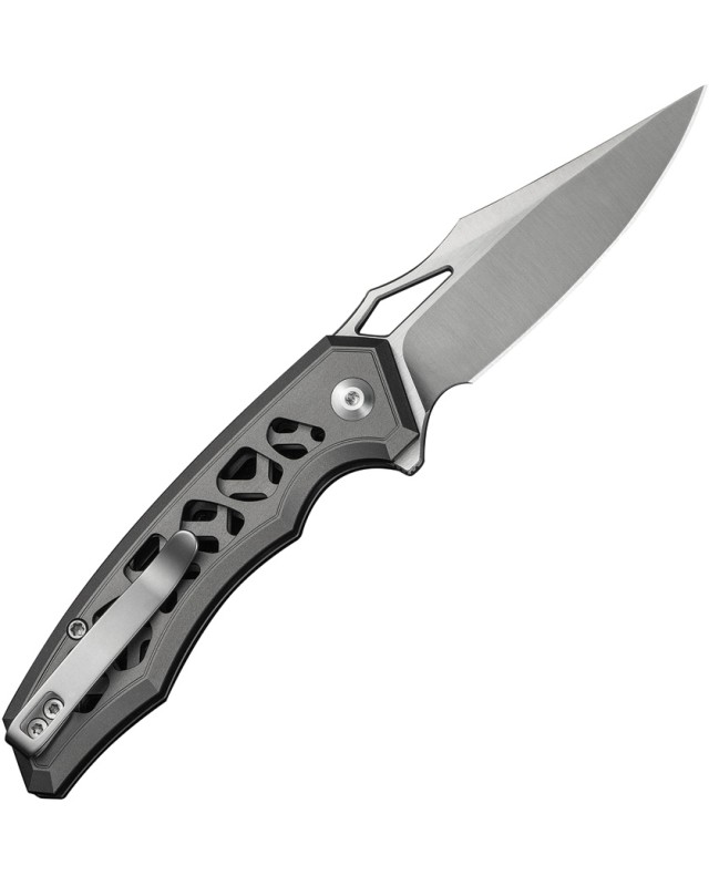 Civivi Anaaki Button Lock Folding Knife Nitro V Black Aluminium Handle