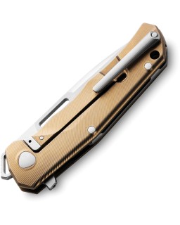 LionSteel Q4TTRO Folding Knife  CPM-MagnaCut Steel Braun Micarta Titanium Handle