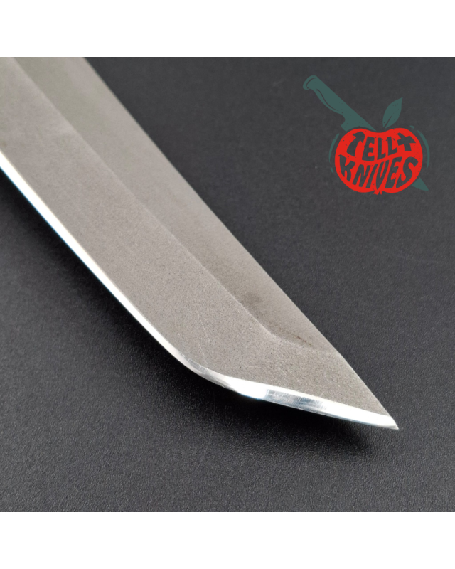 Cold Steel Vintage Recon Tanto 1986/87 Made in USA stainless steel gray finish Tanto blade black Kraton handle black leather