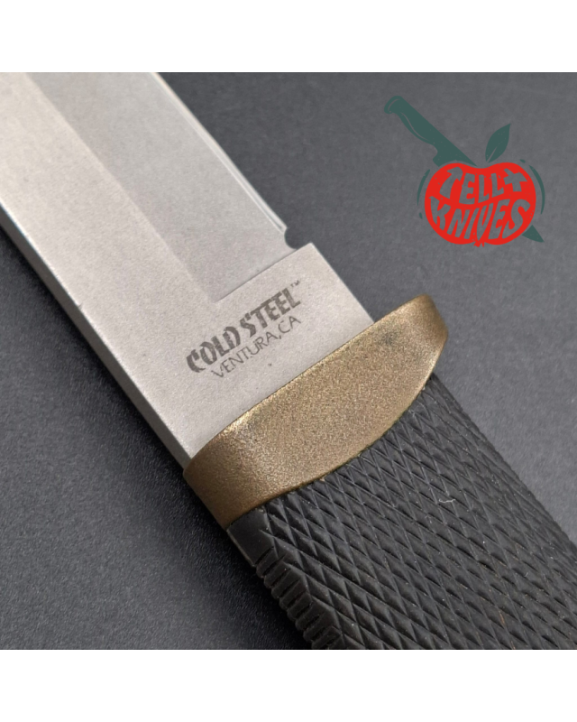 Cold Steel Vintage Recon Tanto 1986/87 Made in USA stainless steel gray finish Tanto blade black Kraton handle black leather