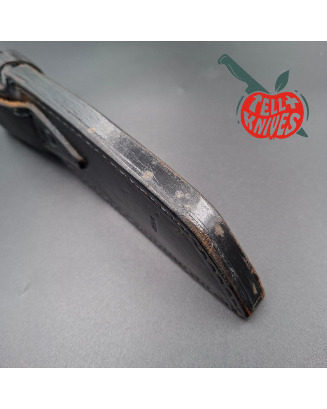 Cold Steel Vintage Recon Tanto 1986/87 Made in USA stainless steel gray finish Tanto blade black Kraton handle black leather