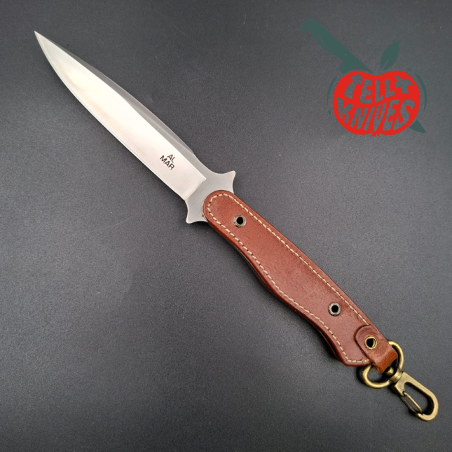 Al Mar Knives Vintage 8601 Sidekick AUS-6A stainless steel leather handle leather sheath SEKI Japan Japanese Market