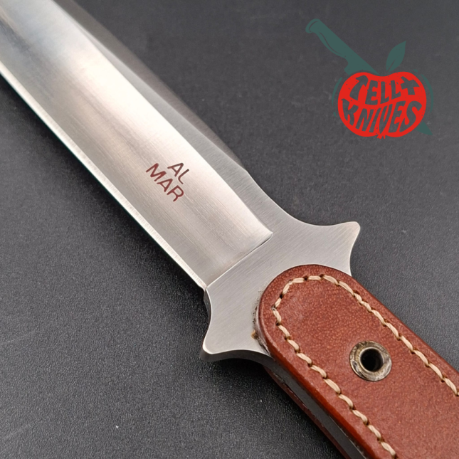Al Mar Knives Vintage 8601 Sidekick AUS-6A stainless steel leather handle leather sheath SEKI Japan Japanese Market