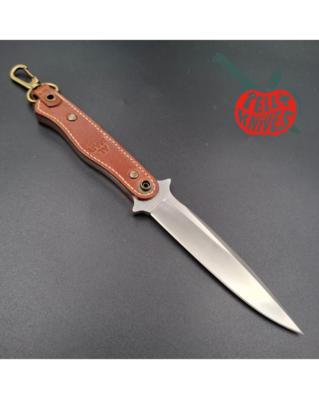 Al Mar Knives Vintage 8601 Sidekick AUS-6A stainless steel leather handle leather sheath SEKI Japan Japanese Market