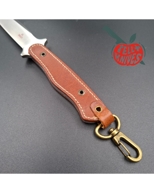 Al Mar Knives Vintage 8601 Sidekick AUS-6A stainless steel leather handle leather sheath SEKI Japan Japanese Market