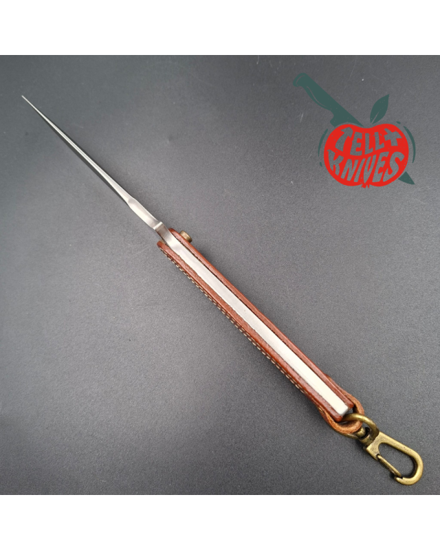 Al Mar Knives Vintage 8601 Sidekick AUS-6A stainless steel leather handle leather sheath SEKI Japan Japanese Market