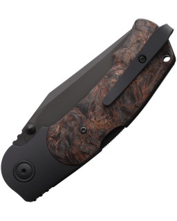 VIPER Turn Bohler M390 stainless steel black PVD coated blade Titanium bolsters Dark Matter copper carbon fiber handle