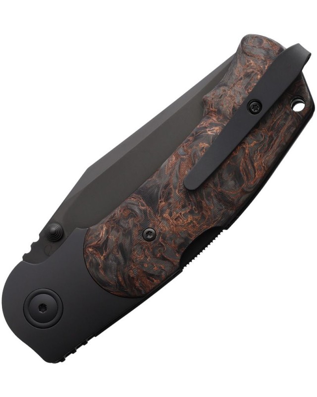 VIPER Turn Bohler M390 stainless steel black PVD coated blade Titanium bolsters Dark Matter copper carbon fiber handle