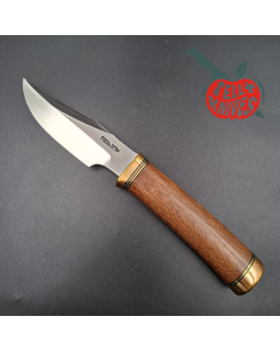 Randall Made Knife Stanaback Special NASA stainless steel blade brass guard and pommel brown canvas micarta handle black