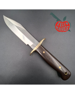 Randall Made Knives Vietnam Era Solingen Model 15 Airman Kit Knife Humpback Blade full tang forged stainless steel brown micarta
