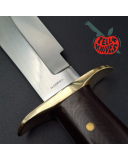 Randall Made Knives Vietnam Era Solingen Model 15 Airman Kit Knife Humpback Blade full tang forged stainless steel brown micarta