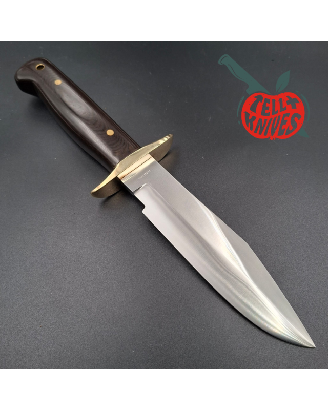 Randall Made Knives Vietnam Era Solingen Model 15 Airman Kit Knife Humpback Blade full tang forged stainless steel brown micarta