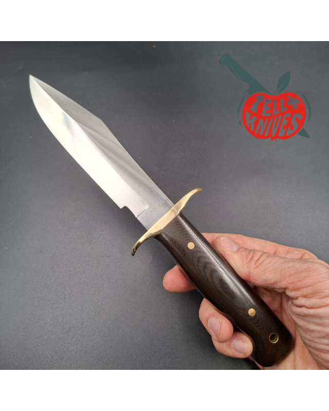 Randall Made Knives Vietnam Era Solingen Model 15 Airman Kit Knife Humpback Blade full tang forged stainless steel brown micarta