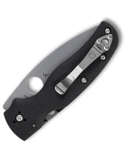 Spyderco Shaman Lightweight Compression Lock satin finish CTS-BD1 stainless blade black FRN handle