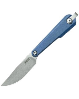 Kubey Yag Fixed Blade 14C28N stainless steel Blue Micarta handle black kydex sheath
