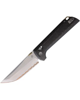 North Mountain Blade Chop2  D2  Forged 5-Layer Copper-Clad Blade Crossbar Lock Carbon Fiber Black Handle