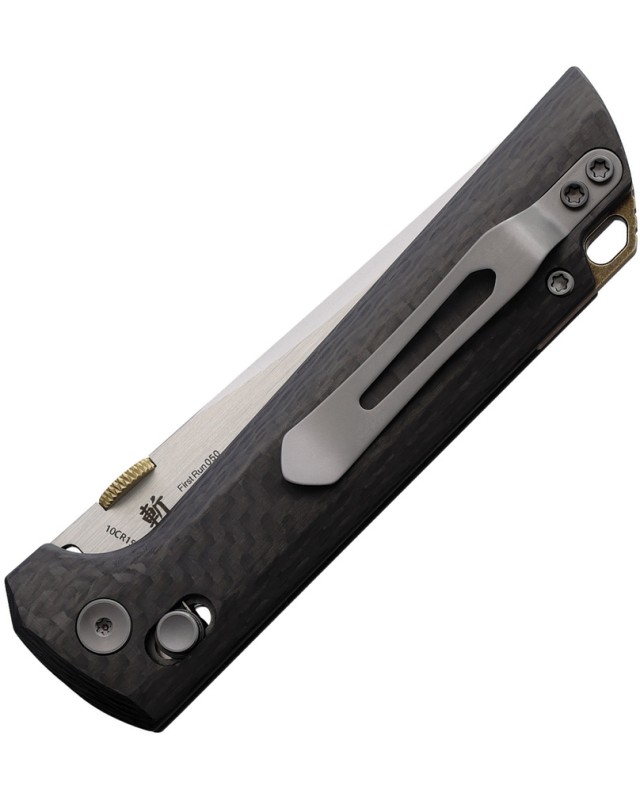 North Mountain Blade Chop2  D2  Forged 5-Layer Copper-Clad Blade Crossbar Lock Carbon Fiber Black Handle