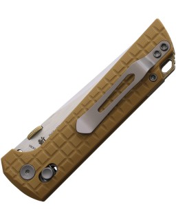 North Mountain Blade Chop2  Forged 5-Layer Copper-Clad Steel Blade Crossbar Lock Tan Frag Pattern G10 Handle