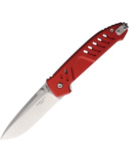 Extrema Ratio MF1 EVO D M390 stainless steel stonewash finish blade red aluminium handle Linerlock