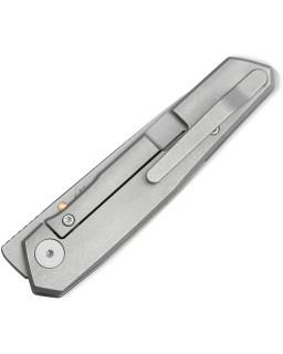 Bestech VK-Kuze Pocket Knife 2504C Magna Cut Steel Black Stonewash Titanium Handle