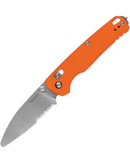 Kershaw Bel Air XL EMT DuraLock CPM MagnaCut Stainless Steel Blade Orange G10 handle