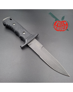 Gerber Silver Trident Watson Harsey Design 154CM stainless steel grey finish blade black polymer handle black nylon shea