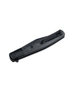 Boker Plus Modern Stockmann Folding Knife Nitro-V stainless steel blackwash finish blade black micarta handle