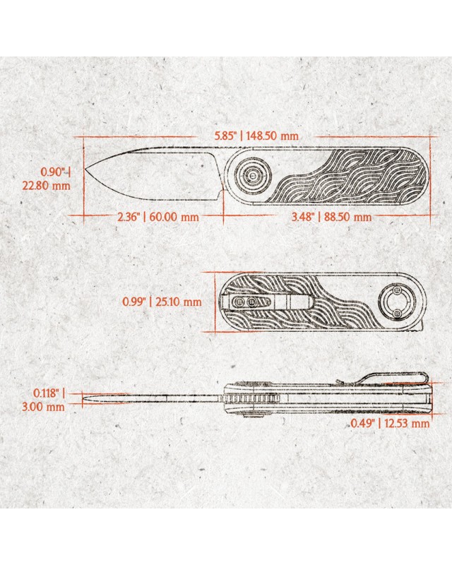 Vosteed Corgi-V Vanchor Lock   14C28N Sandvik Stainless Steel Blade Blue Textured Aluminum Handle