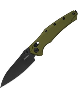 Kershaw Bareknuckle DuraLoc CPM MagnaCut Stainless Steel Black PVD Blade OD Green Aluminum Handle