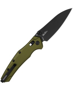 Kershaw Bareknuckle DuraLoc CPM MagnaCut Stainless Steel Black PVD Blade OD Green Aluminum Handle