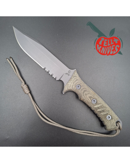 Chris REEVE Harsey Pacific fighting knife S35VN stainless steel DLC grey finish canvas micarta handle balistic camo Cordura
