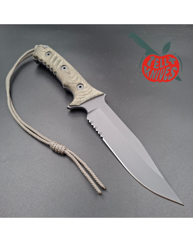 Chris REEVE Harsey Pacific fighting knife S35VN stainless steel DLC grey finish canvas micarta handle balistic camo Cordura