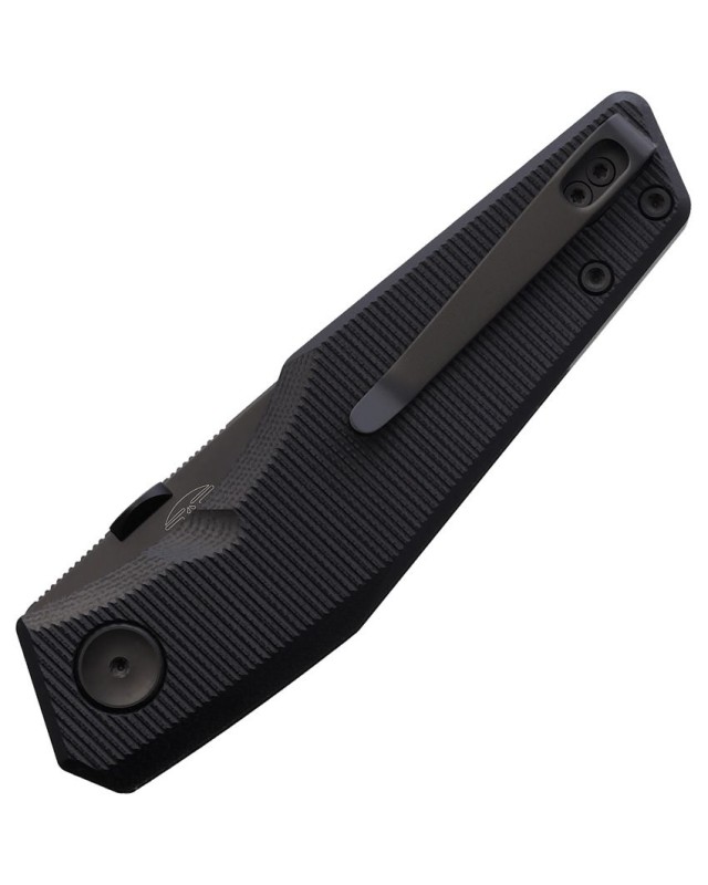 Real Steel Spectrum folding knife Nitro V stainless steel black PVD coated blade buttonlock Black G10 handle