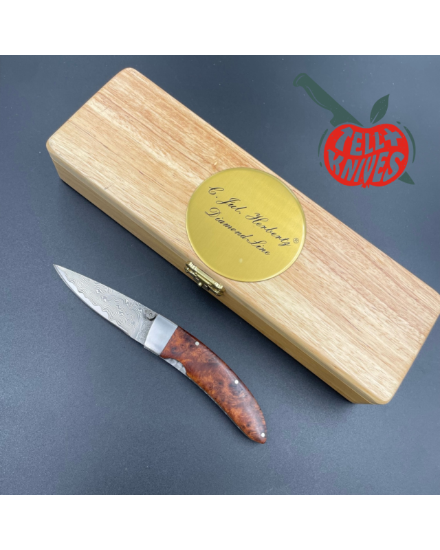 HERBERTZ Diamond Line Damascus blade folding knife Limited Edition 99pces