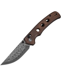 CIVIVI Noctis folding knife Damascus steel Guibourtia Wood Handle Crossbar Lock