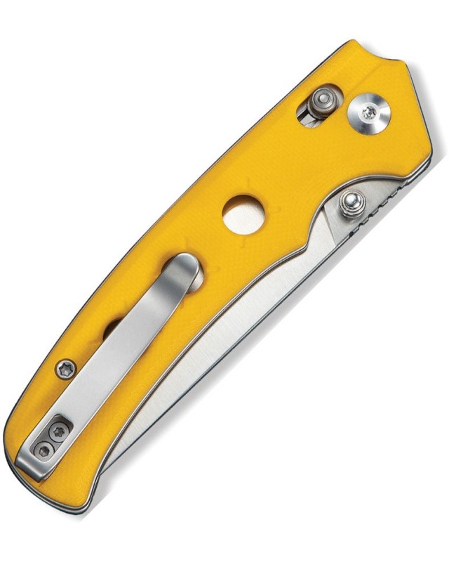 CIVIVI Noctis folding knife Nitro V stainless steel Yellow G10 Handle Crossbar Lock