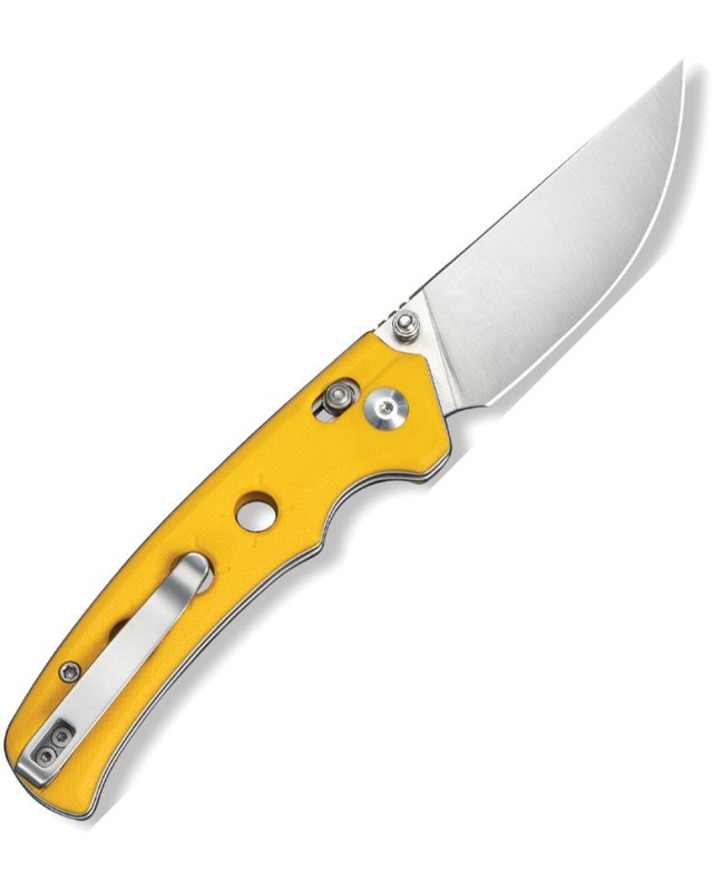 CIVIVI Noctis folding knife Nitro V stainless steel Yellow G10 Handle Crossbar Lock